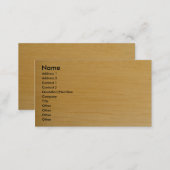 Blond Wood Business Card (Front/Back)