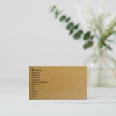 Blond Wood Business Card (Standing Front)