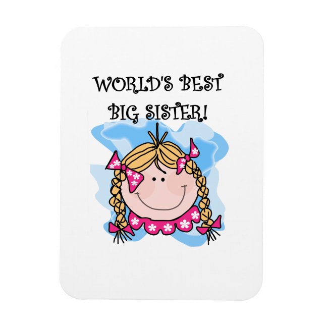 Blond World's Best Big Sister Gifts Magnet (Vertical)