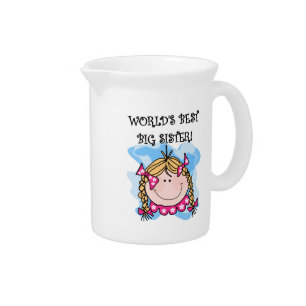 Blond World's Best Big Sister Gifts Pitcher