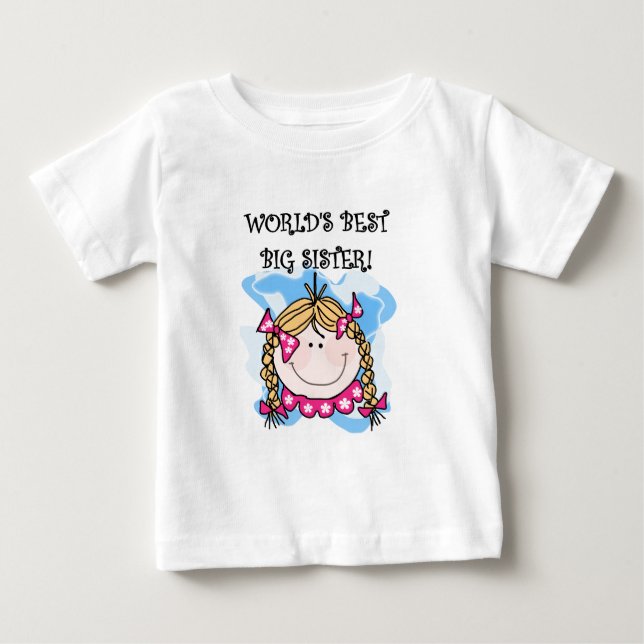 Blond World's Best Big Sister Tshirts and Gifts (Front)