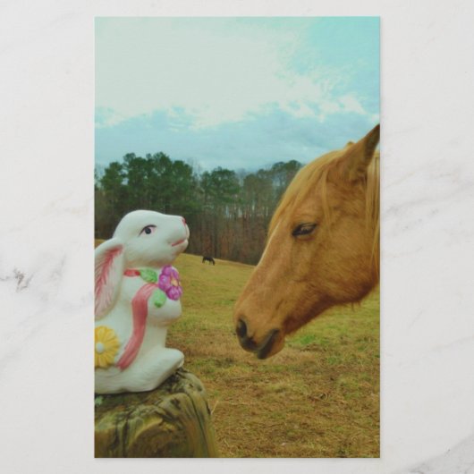 Blond Yellow horse & Easter Bunny (Front)