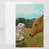 Blond Yellow horse & Easter Bunny (Front/Back)