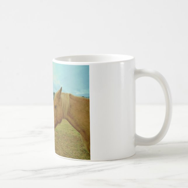 Blond Yellow horse & Easter Bunny Coffee Mug (Right)
