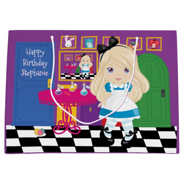 Blonde Alice - Drink Me Large Gift Bag (Front)
