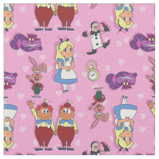 blonde Alice in Wonderland Cheshire Cat Mad Hatter Fabric