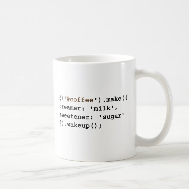 Blonde and Sweet JavaScript Coffee Code Coffee Mug (Right)