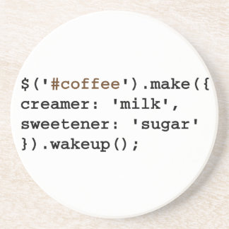 Blonde and Sweet JavaScript Coffee Code Drink Coaster