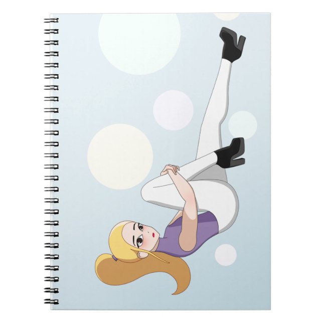 Blonde Anime Girl Notebook (Front)