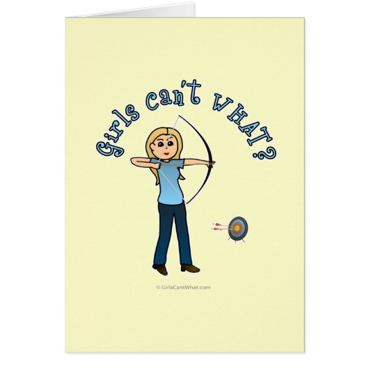 Blonde Archery in Blue Cards (Front)
