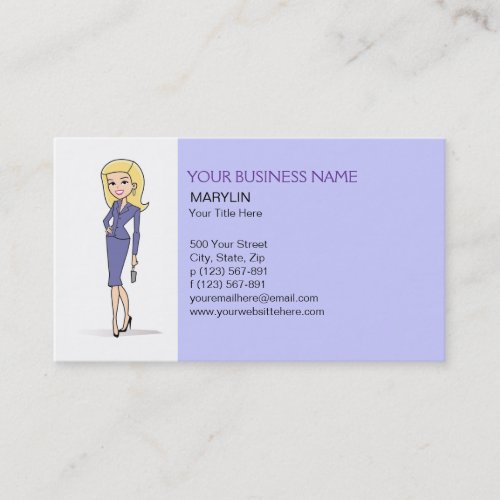 Blonde Avatar Business Card