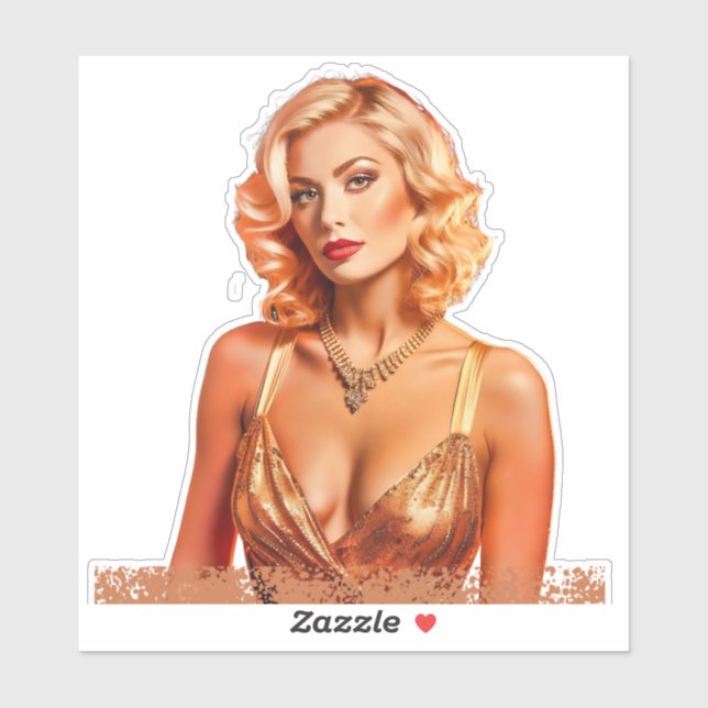 Blonde Babe Sticker (Sheet)