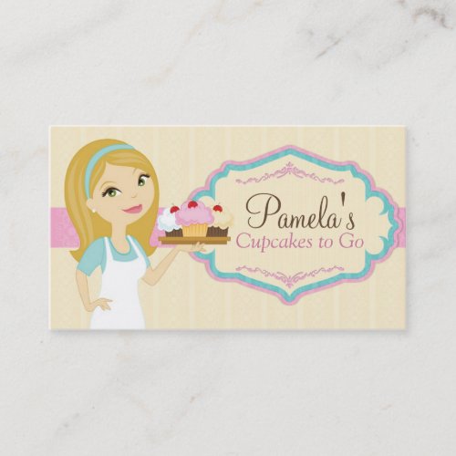 Blonde Baker Cupcake Business Cards D13