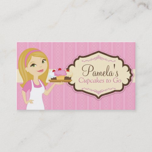 Blonde Baker Cupcake Business Cards D14