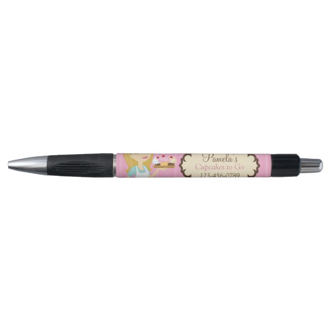 Blonde Baker Cupcake D12 Customizable Pen 4 (Front)