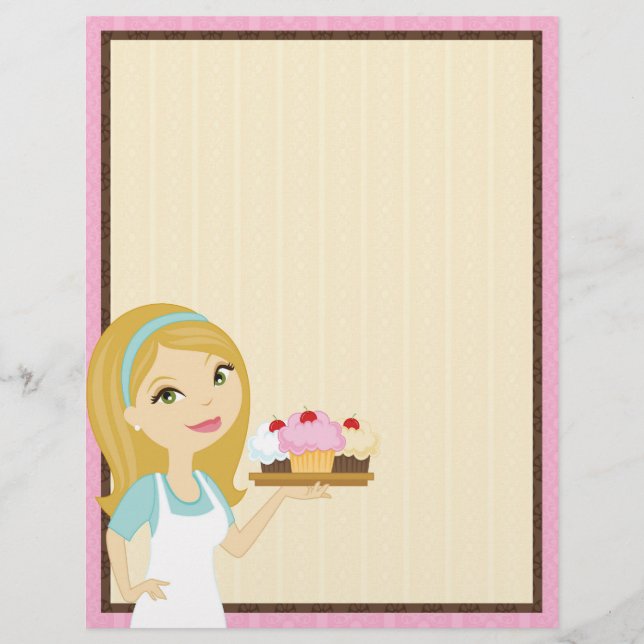 Blonde Baker Cupcake D12 Letterhead 5 (Front)