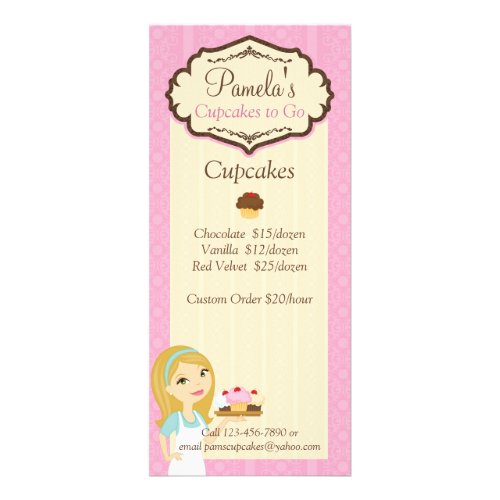 Blonde Baker Cupcake D12 Pricing Rack Card 2