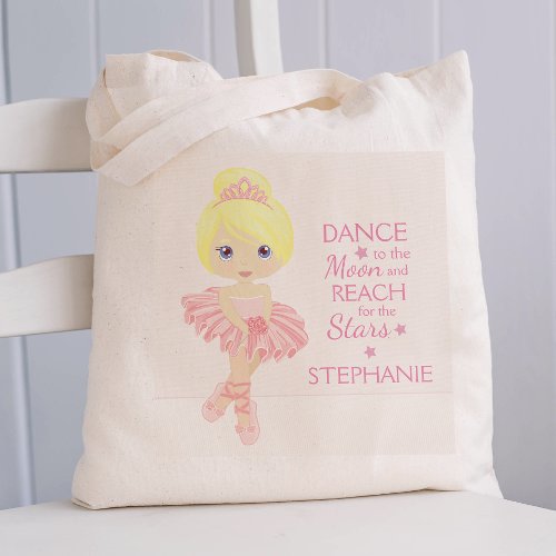 Blonde Ballerina Personalized Tote Bag