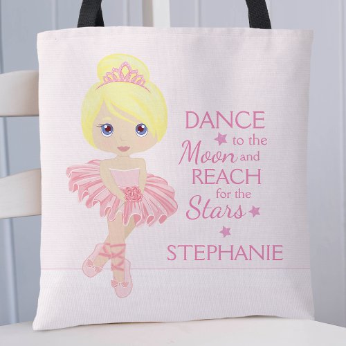 Blonde Ballerina Personalized Tote Bag