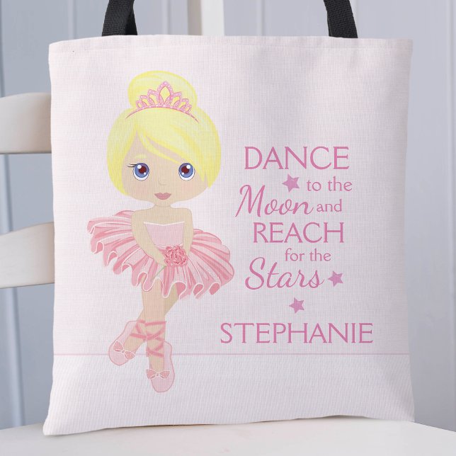 Blonde Ballerina Personalized Tote Bag (Creator Uploaded)
