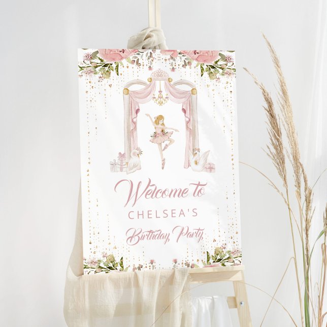 Blonde Ballerina sugar plum fairy birthday welcome Foam Board (Creator Uploaded)