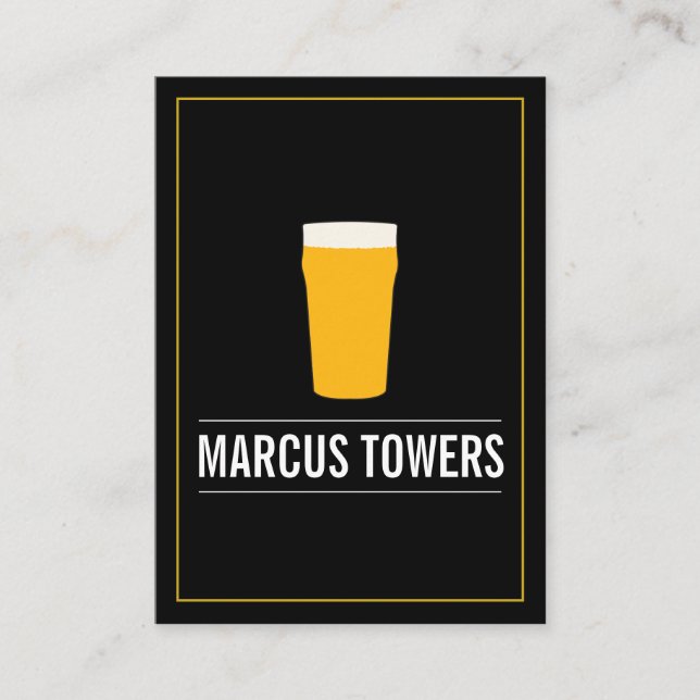 Blonde Beer IPA Brewmaster Business Card (Front)