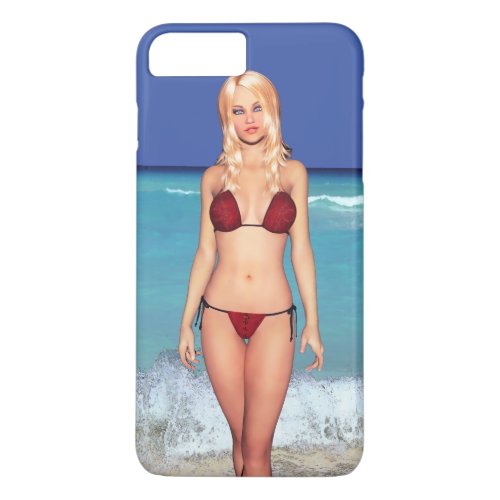 Blonde Bikini Beach Babe iPhone 8 Plus7 Plus Case