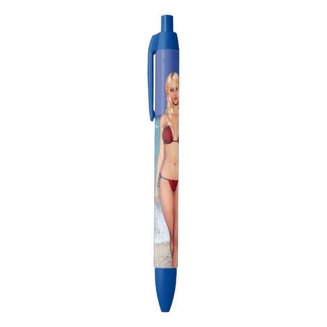 Blonde Bikini Beach Babe Pen (Top (Vertical))