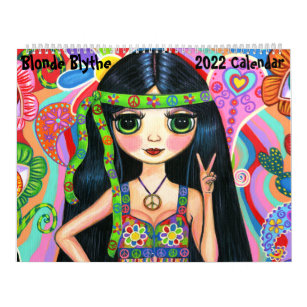 Blonde Blythe's Big Eye Art Mermaids Hippies Cute Calendar