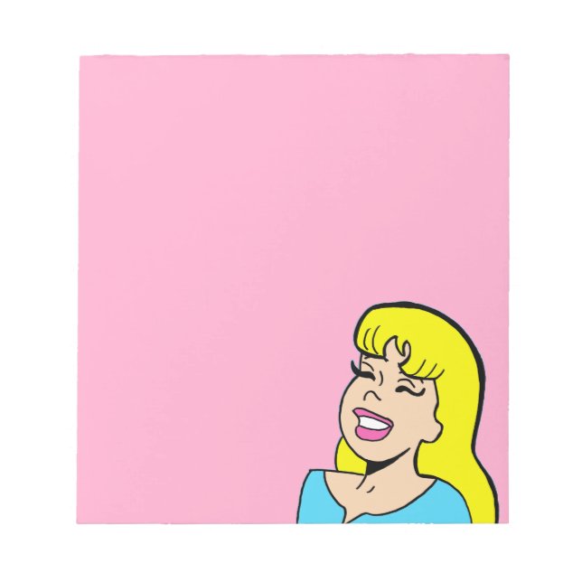 Blonde Bombshell Comic Strip Notepad (Front)