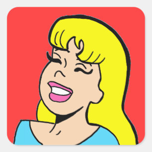 Blonde Bombshell Comic Strip Stickers