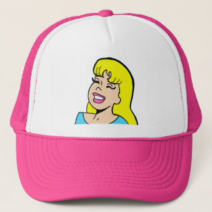 Blonde Bombshell Comic Strip Trucker Hat