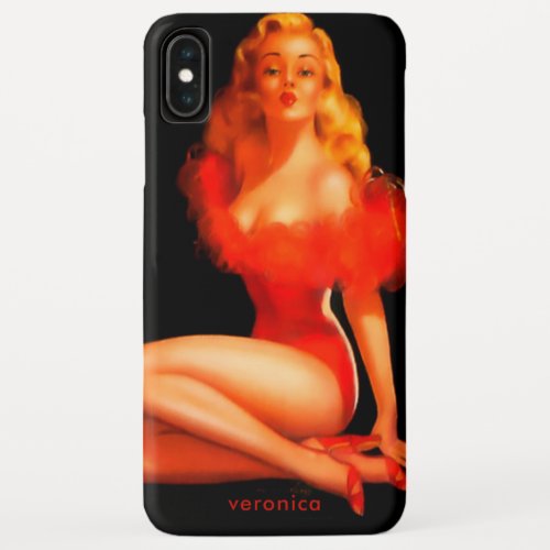 Blonde Bombshell Glamorous Vintage Pin Up Girl iPhone XS Max Case