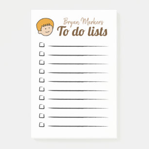 Blonde Boy To do lists Post-it Notes