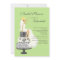 Blonde  Bride Bridal Shower Invitation Green Gray
