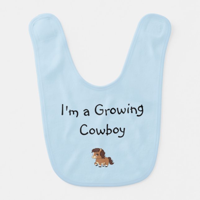 Blonde & Broke - Baby Bib - Growing Cowboy (Front)