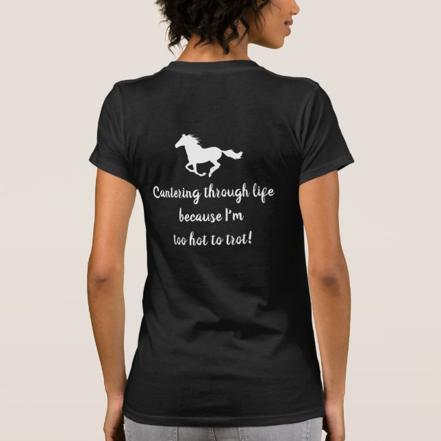 Blonde & Broke - Humor - White Logo T-Shirt (Back)