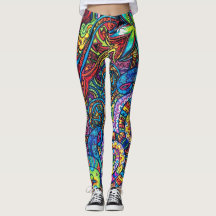 Blonde & Broke - Patterned Leggings - White Logo