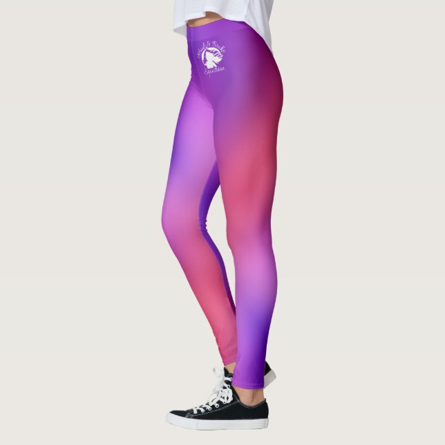 Blonde & Broke - Patterned Leggings - White Logo (Left)