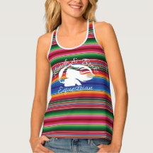 Blonde & Broke - Serape Print Tank Top White Logo