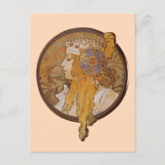 Blonde by Alphonse Mucha Postcard