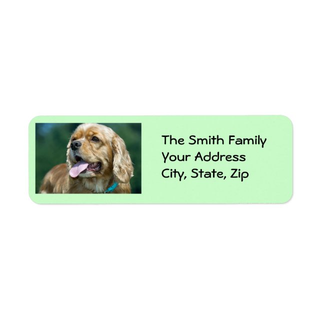 Blonde Cocker Spaniel Label (Front)