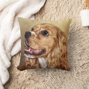 Blonde Cocker Spaniel Throw Pillow