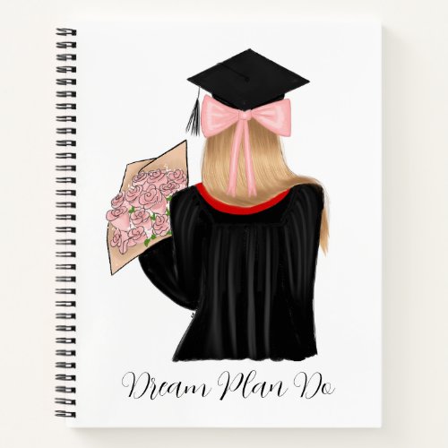 Blonde Coquette Graduate Dream Plan Do Notebook