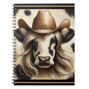 Blonde Country Cow Girl Funny Notebook