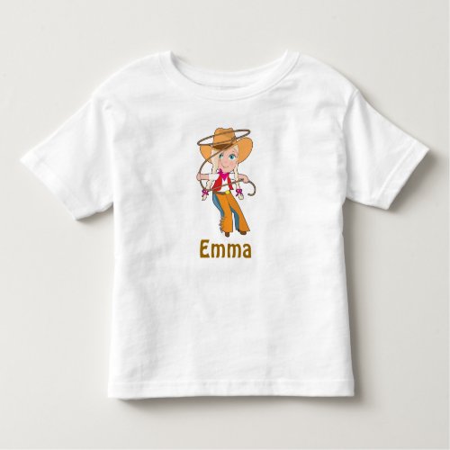 Blonde Cowgirl Shirt with Name