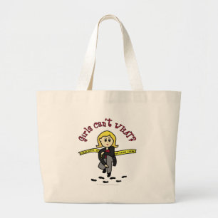 Blonde CSI Girl Large Tote Bag