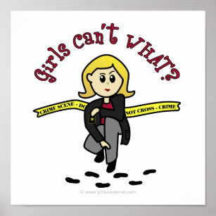 Blonde CSI Girl Poster