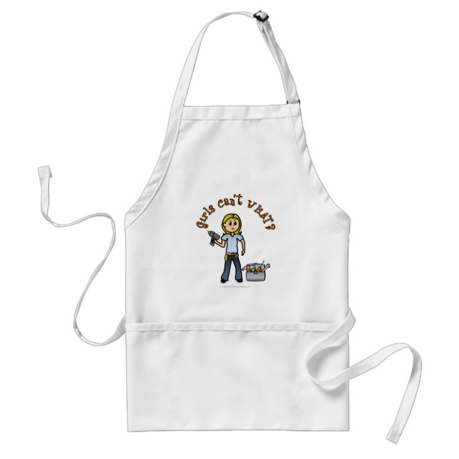 Blonde Do-It-Yourself Diva Adult Apron (Front)