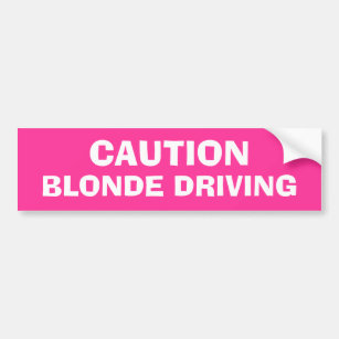 Blonde Driving Bumper Sticker